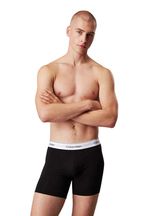 Calvin Klein boxer lot de 3 icon cotton stretch relaxed fit trunks noir hommes