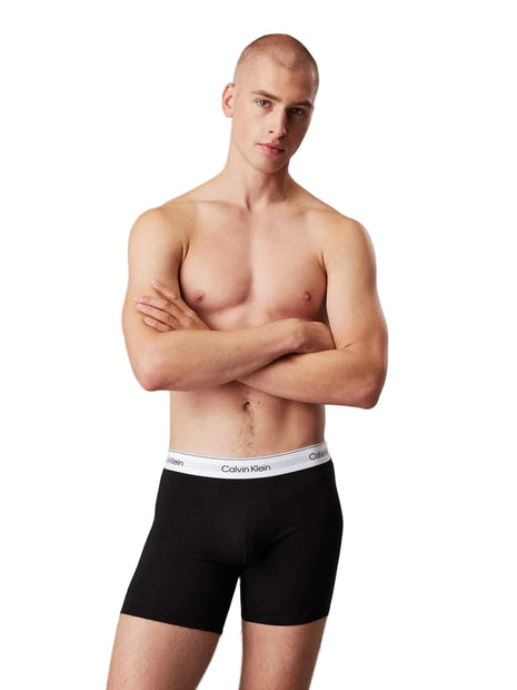Calvin Klein boxer lot de 3 icon cotton stretch relaxed fit trunks noir hommes