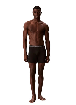 Calvin Klein short 3 pack icon active mesh boxer briefs long black men