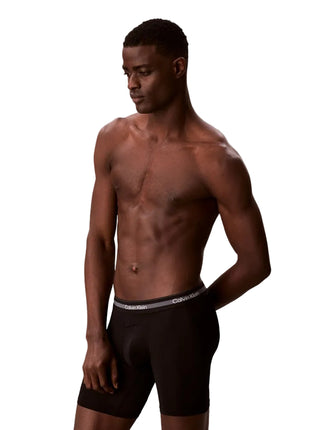 Calvin Klein short 3 pack icon active mesh boxer briefs long black men