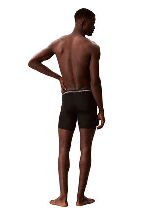 Calvin Klein short 3 pack icon active mesh boxer briefs long black men