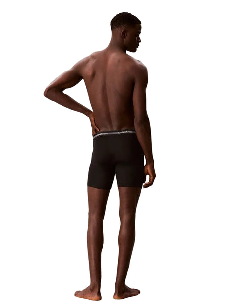 Calvin Klein short 3 pack icon active mesh boxer briefs long black men