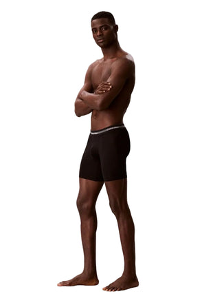 Calvin Klein short 3 pack icon active mesh boxer briefs long black men