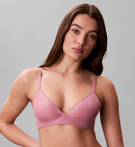 Calvin Klein bra top icon cotton modal lift bralette soft mauve ladies
