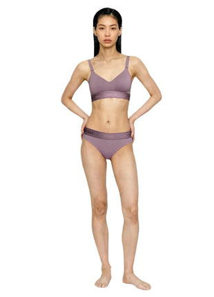 Calvin Klein bra top icon cotton modal lift bralette soft mauve ladies