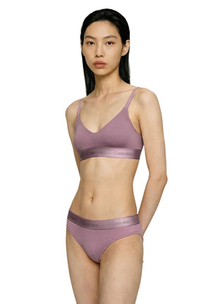 Calvin Klein bra top icon cotton modal lift bralette soft mauve ladies