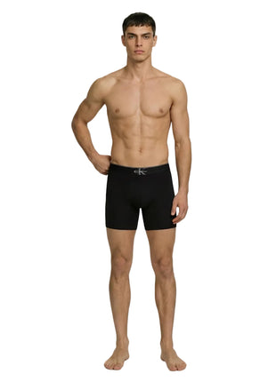 Calvin Klein short 3 pack graphic monogram cotton stretch boxer briefs black men