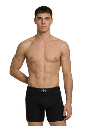 Calvin Klein short 3 pack graphic monogram cotton stretch boxer briefs black men