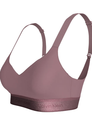 Calvin Klein bh topje icon cotton modal lift bralette soft mauve dames LV00QF8870-41I Calvin Klein brassière icon cotton modal lift bralette soft mauve femmes