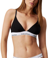 Calvin Klein brassière modern cotton unlined triangle bra black femmes