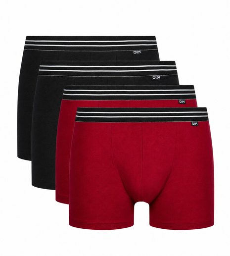 Dim short 4 pack black and red ECODIM men