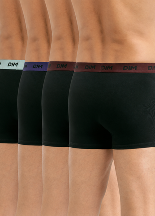 Dim short 4 pack mix and colors black waistband bordeaux / navy blue / blue men