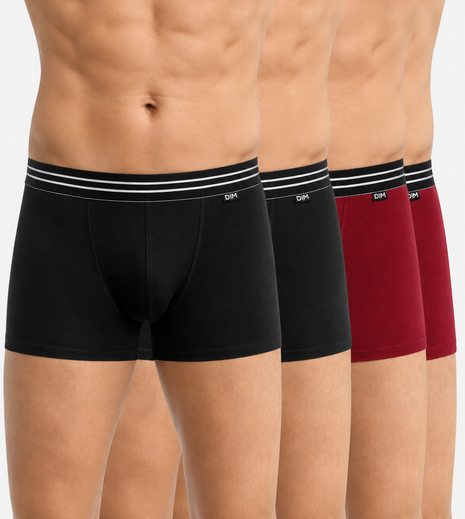 Dim short 4 pack black and red ECODIM men