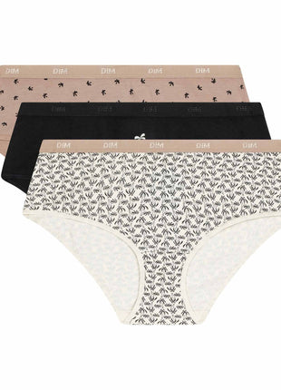 Dark short 3-pack with pockets cotton stretch boxers for women