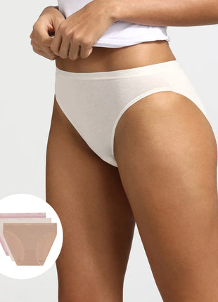 Dim 3-pack briefs Ecodim cotton stretch nude/pink/mother-of-pearl women