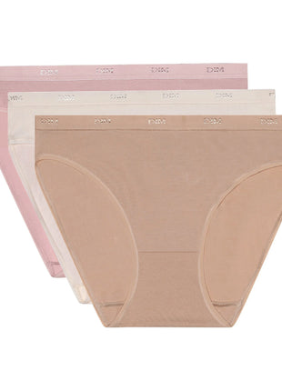 Dim 3-pack briefs Ecodim cotton stretch nude/pink/mother-of-pearl women