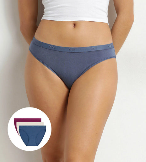 Dim short 3-pack Ecodim cotton stretch boxer ash blue women