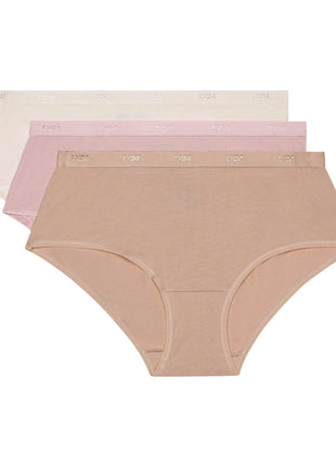Dim short 3 pack Ecodim cotton stretch boxer skin/pink/mother-of-pearl women