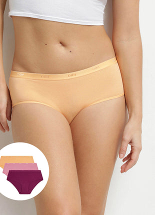 Dim short 3-pack Ecodim cotton stretch boxer berry women