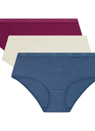 Dim short 3-pack Ecodim cotton stretch boxer ash blue women