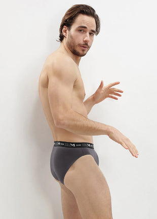 Dim slip 3 pack cotton stretch black / grey / chili red heren