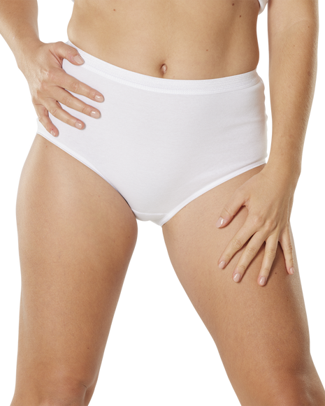 Dulcia 4 maxislips Sensitive 1-1 côte blanche femme