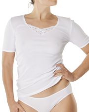 Débardeur Dulcia avec dentelle blanc femmes