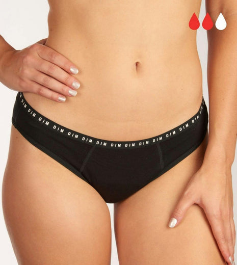 Dim menstruatie slip period panty protect medium flow black dames D0AY7-0HZ Dim slip menstruel period panty protect medium flow black femmes
