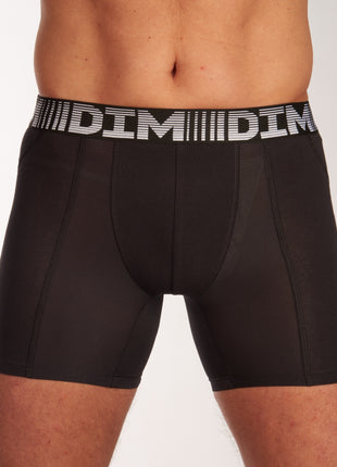 Dim short 2 pack 3d flex air long boxers black / grey heren  D01N2-9LU Dim boxer lot de 2 3d flex air long boxers black / grey hommes
