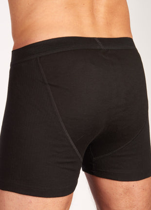 Dulcia short 2 pack new basic cotton 4-1 rib black heren 678-0560-black Dulcia boxer lot de 2 new basic cotton 4-1 rib black hommes