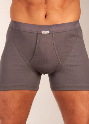 Dulcia short 2 pack new basic cotton 4-1 rib grey heren 678-0560-grey Dulcia boxer lot de 2 new basic cotton 4-1 rib grey hommes