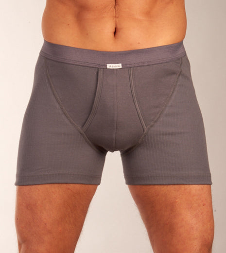 Dulcia short 2 pack new basic cotton 4-1 rib grey heren 678-0560-grey Dulcia boxer lot de 2 new basic cotton 4-1 rib grey hommes