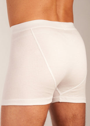 Dulcia short 2 pack new basic cotton 4-1 rib white heren 678-0560-white Dulcia boxer lot de 2 new basic cotton 4-1 rib white hommes