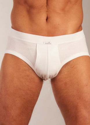 Dulcia slip 3 pack new basic cotton 4-1 rib white heren 678-0540-white Dulcia slip lot de 3 new basic cotton 4-1 rib white hommes