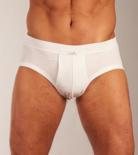 Dulcia slip 3 pack new basic cotton 4-1 rib white heren 678-0540-white Dulcia slip lot de 3 new basic cotton 4-1 rib white hommes