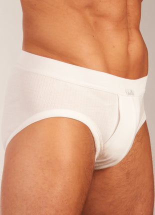 Dulcia slip 3 pack new basic cotton 4-1 rib white heren 678-0540-white Dulcia slip lot de 3 new basic cotton 4-1 rib white hommes