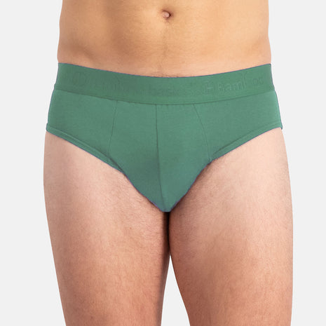 Bamboo Basics slip 3 pack knitted brief black, deep teal, malachite green heren