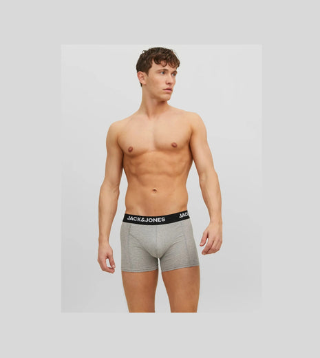 Jack & Jones short 3 pack jacanthony trunks black blue night heren
