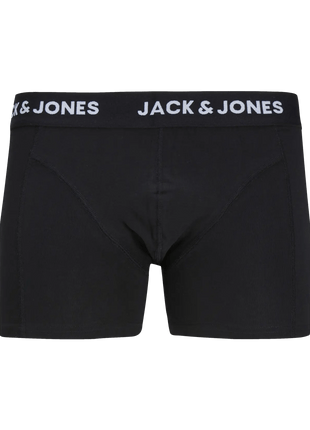 Jack & Jones short 3 pack jacanthony trunks black heren