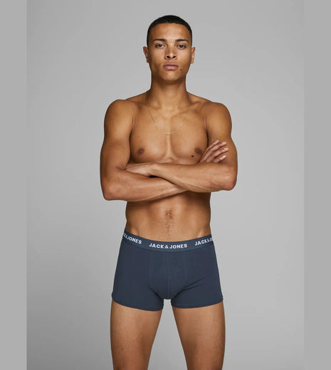 Jack & Jones short 3 pack jacanthony trunks blue heren