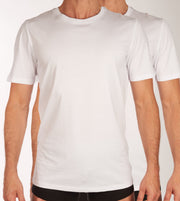 Jack &amp; Jones t-shirt round neck 2 pack jacbasic tee white men