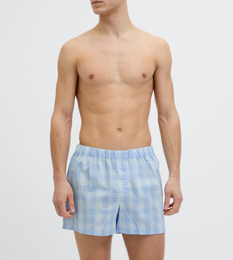 Jack & Jones wijde boxershort 5 pack jacmilano woven boxers poppy seed black / chambray blue / skyway / dusty olive heren 12281679-4811018 Jack & Jones wijde caleçon lot de 5 jacmilano woven boxers poppy seed black / chambray blue / skyway / dusty olive  

