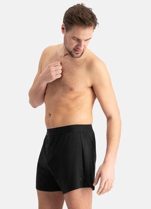 Bamboo Basics short 3 pack knitted boxer shorts grey blue jeans men