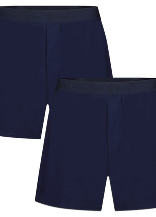 Bamboo Basics loose short 2-pack knitted boxer shorts Navy men