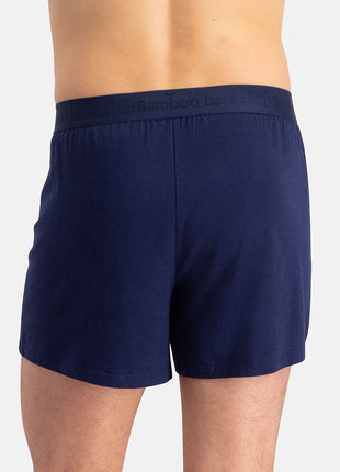 Bamboo Basics loose short 2-pack knitted boxer shorts Navy men