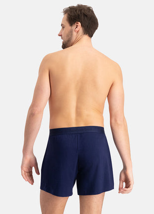 Bamboo Basics loose short 2-pack knitted boxer shorts Navy men