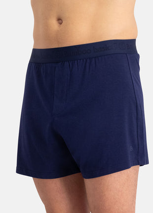 Bamboo Basics loose short 2-pack knitted boxer shorts Navy men