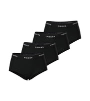 Pieces short 4 pack pclogo lady boxer black ladies
