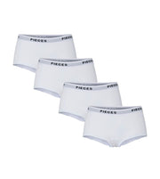 Pieces short 4 pack pclogo lady boxer bright white ladies