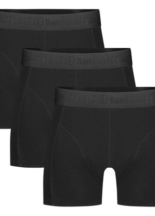 Bamboo Basics short 3 pack boxershorts en tricot noir ton sur ton homme